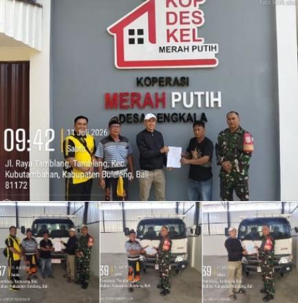 Kopdes Merah Putih Desa Bengkala Terima Bantuan Kendaraan Truk Operasional